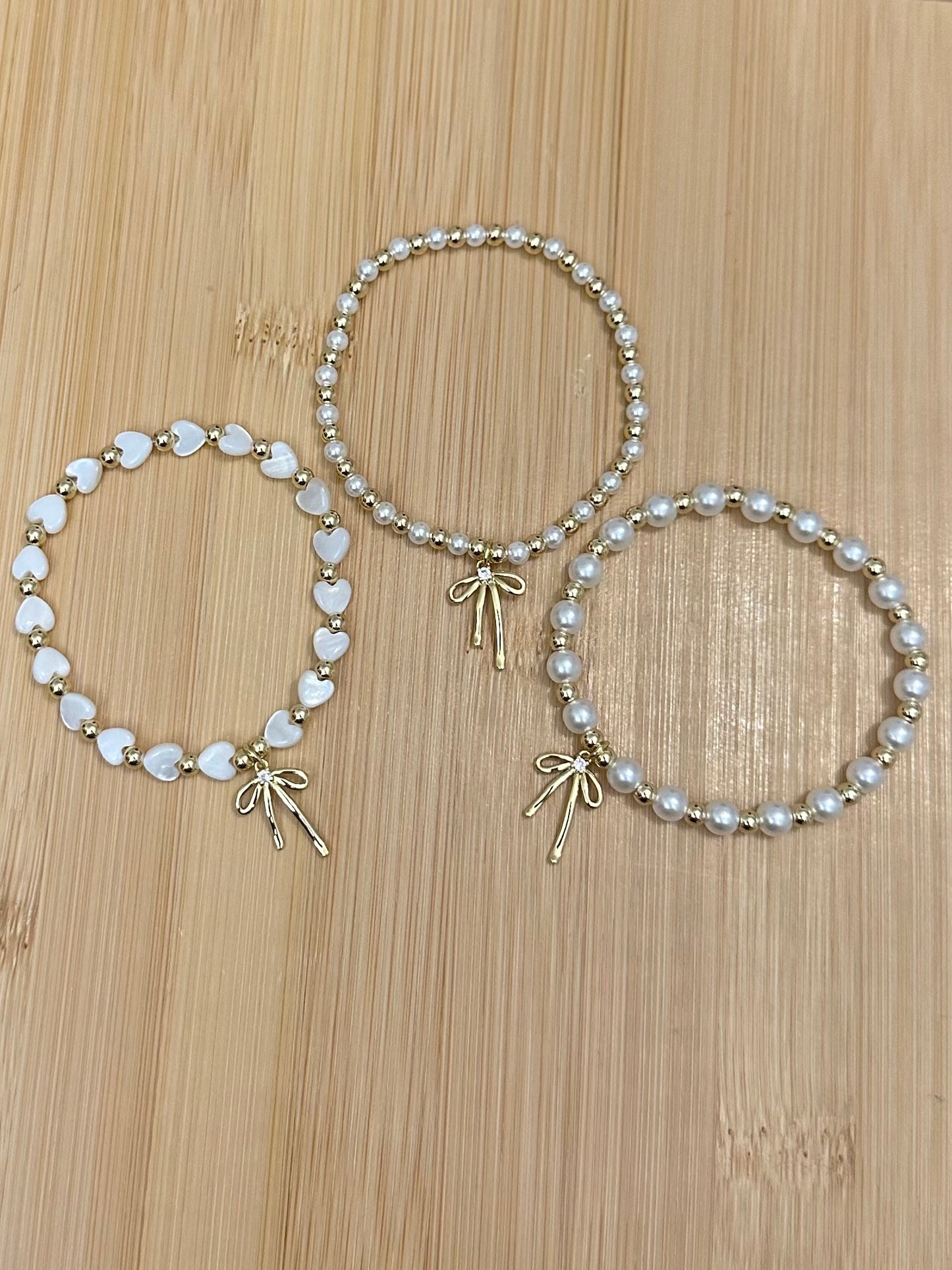 Bow and Pearl Bracelet