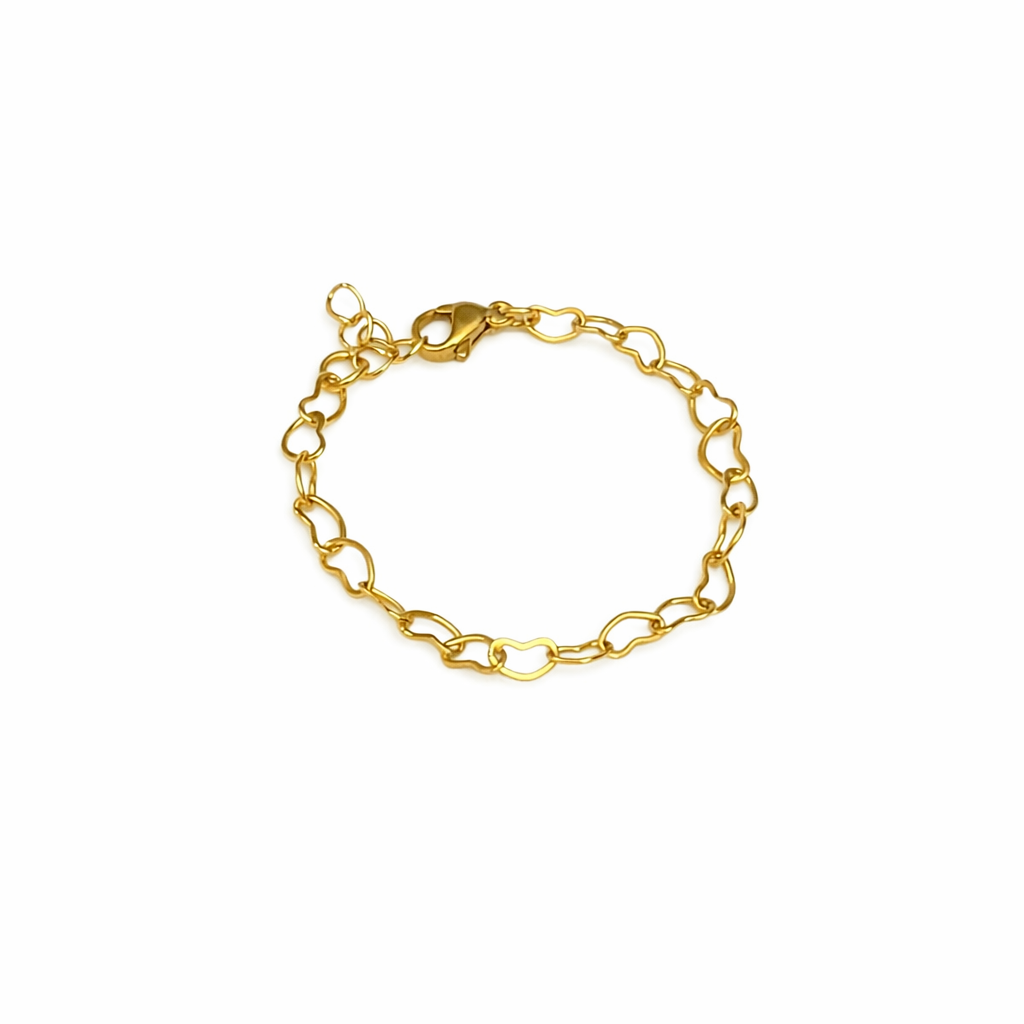 Heart Chain Charm Bracelet