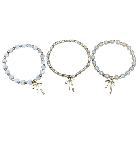 Bow and Pearl Bracelet