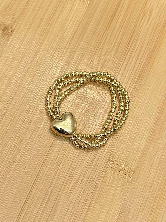 Bubble Heart Bracelet Stack
