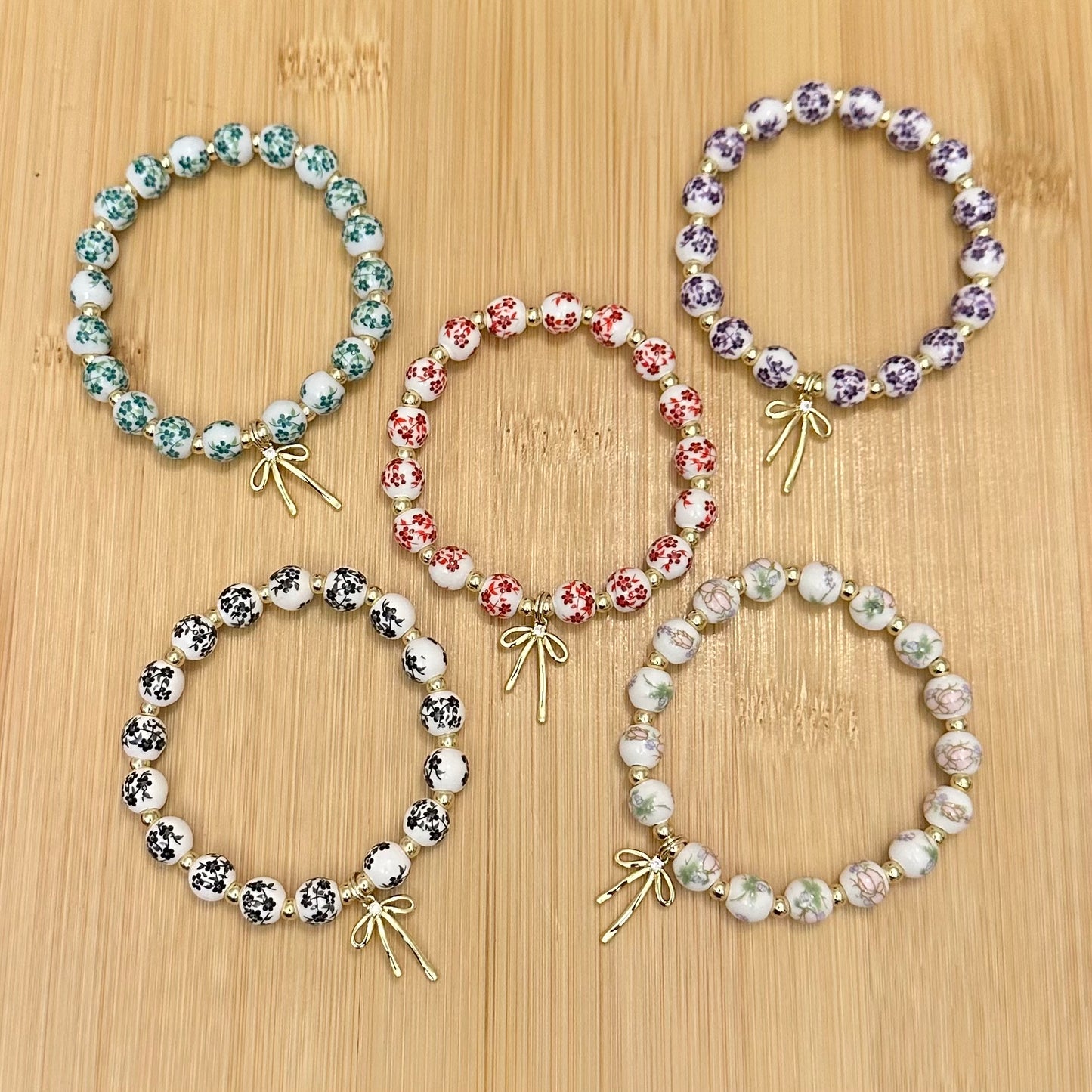 Bow and Bead Bracelet