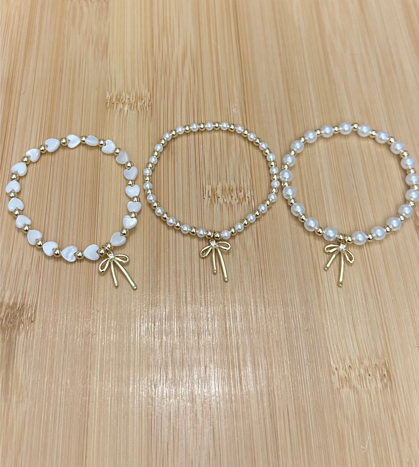 Bow and Pearl Bracelet