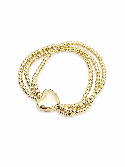 Bubble Heart Bracelet Stack