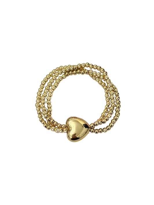 Bubble Heart Bracelet Stack