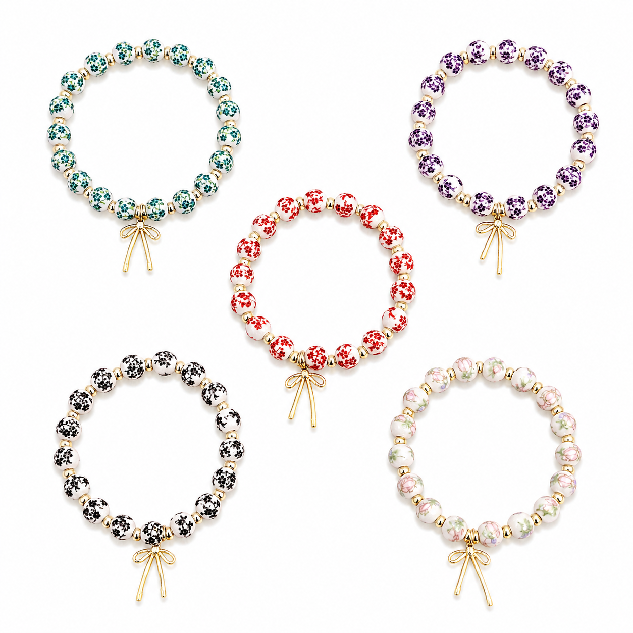Bow and Bead Bracelet