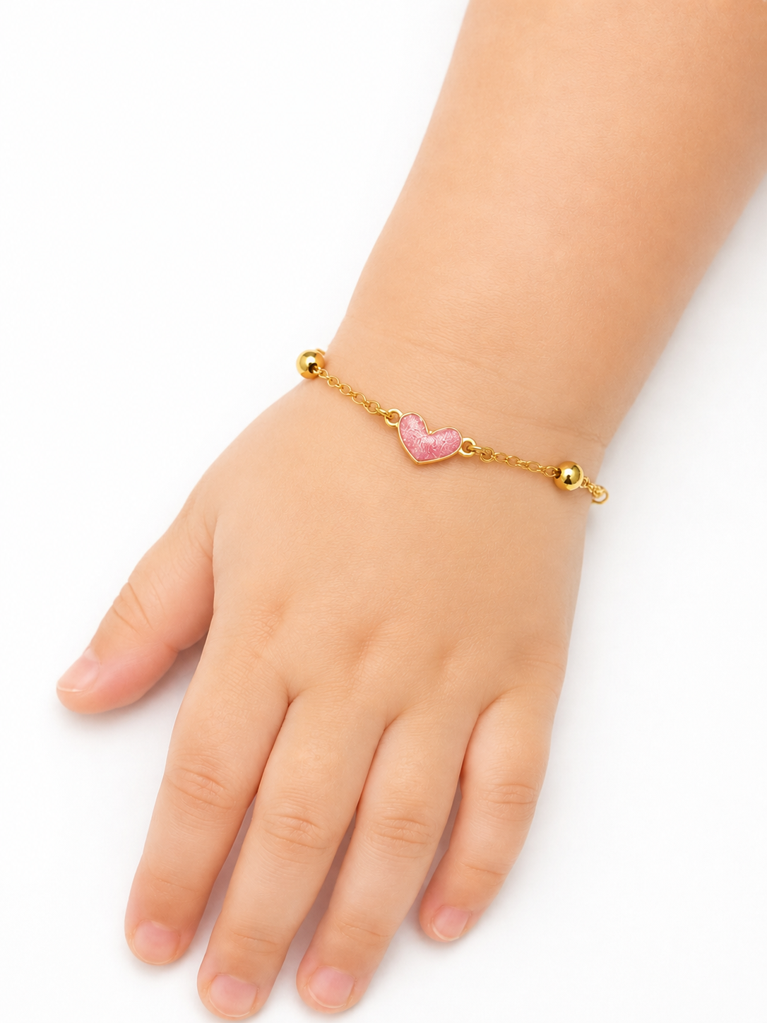 Pink Heart Bead Bracelet